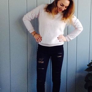 Hollister Light Pink Fuzzy Sweater